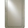 Currey and Company Antiqued 26 x 41 in. Wood Wall Mount Rectangular Framed Mirror in Antique Mirror