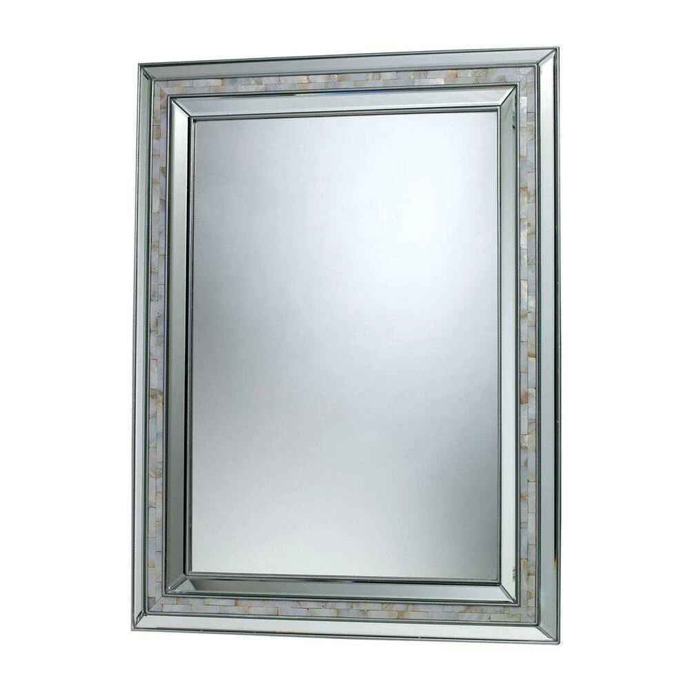 Elk Home Sardis 39 in. Decorative Mirror in Brushed Steel and Clear 1 Elk Home Sardis 39 in. Decorative Mirror in Brushed Steel and Clear