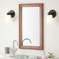 Signature Hardware 18 in. Rectangular Mirror in Antique Copper
