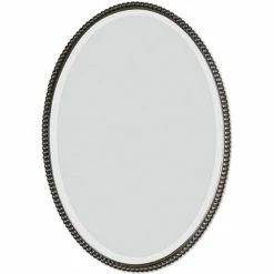 Uttermost Company 32 x 22 in. Beveled Oval Mirror in Oil Rubbed Bronze