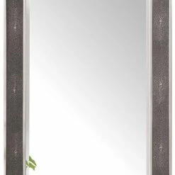 James Martin Vanities Element 28 in. Mirror, Silver with Charcoal