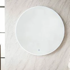 James Martin Vanities 36 in. Round LED Mirror in Frosted -Lotus & Windoware, Inc. Shop Query 1713