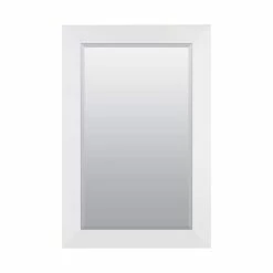 American Pride 24 x 36 in. Beveled Edge Framed Mirror in White