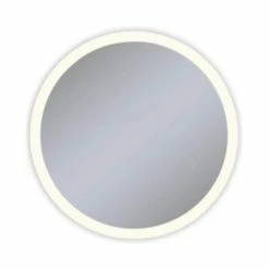 Robern Vitality 30 in. 2700K Anodized Aluminum Frameless Round Mirror with Light Perimeter