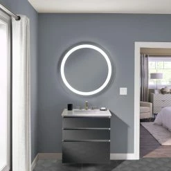 Robern Vitality 36 x 40 in. 2700K Anodized Aluminum Frameless Rectangle Mirror with Light Perimeter