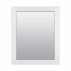American Pride 36 x 36 in. Beveled Edge Framed Mirror in White