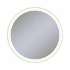 Robern Vitality 40 in. 2700K Anodized Aluminum Frameless Round Mirror with Light Perimeter