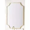 Signature Hardware Ulric 23-7/8 in. Scalloped Rectangular Mirror in Gold Leaf