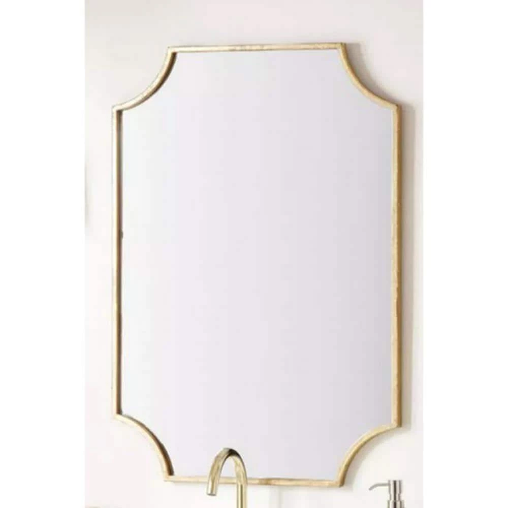 Signature Hardware Ulric 23-7/8 in. Scalloped Rectangular Mirror in Gold Leaf 1 Signature Hardware Ulric 23-7/8 in. Scalloped Rectangular Mirror in Gold Leaf