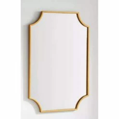 Signature Hardware Ulric 23-7/8 in. Iron Vanity Mirror in Gold Powder Coat