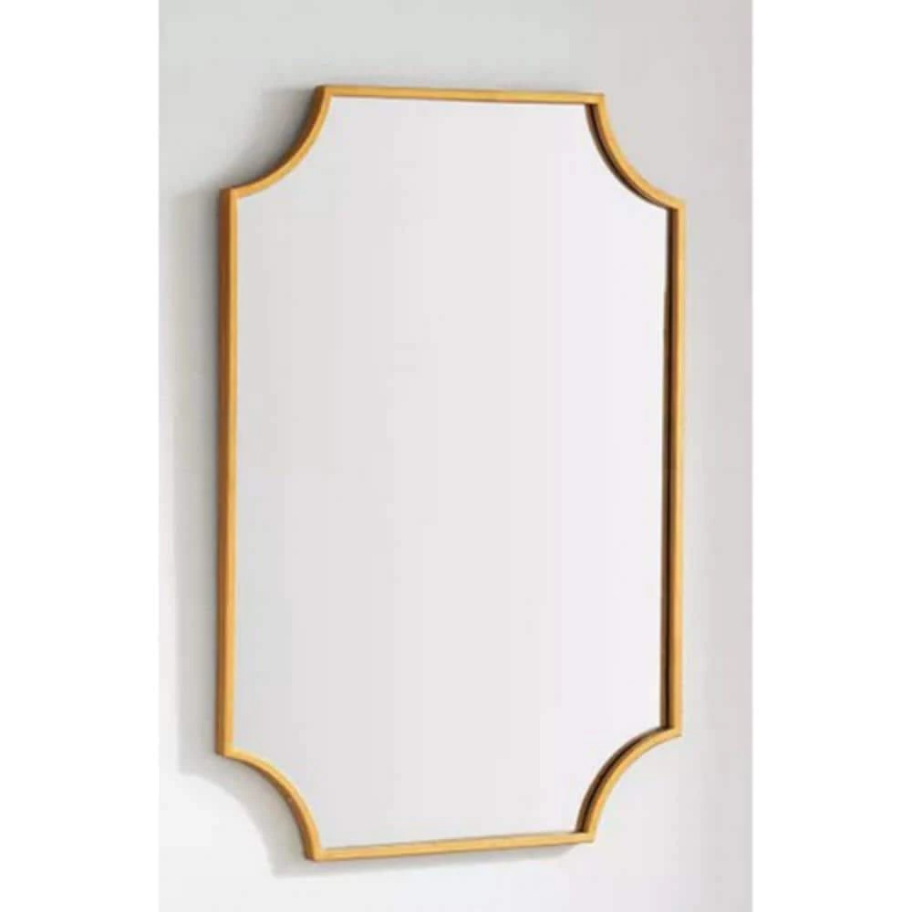 Signature Hardware Ulric 23-7/8 in. Iron Vanity Mirror in Gold Powder Coat 1 Signature Hardware Ulric 23-7/8 in. Iron Vanity Mirror in Gold Powder Coat