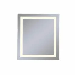 Robern Vitality 36 x 40 in. 2700K Anodized Aluminum Frameless Rectangle Mirror with Light Inset
