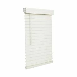 Lotus & Windoware, Inc. FC 66 x 72 x 2 in. Faux Wood Horizontal Cordless Blind in White