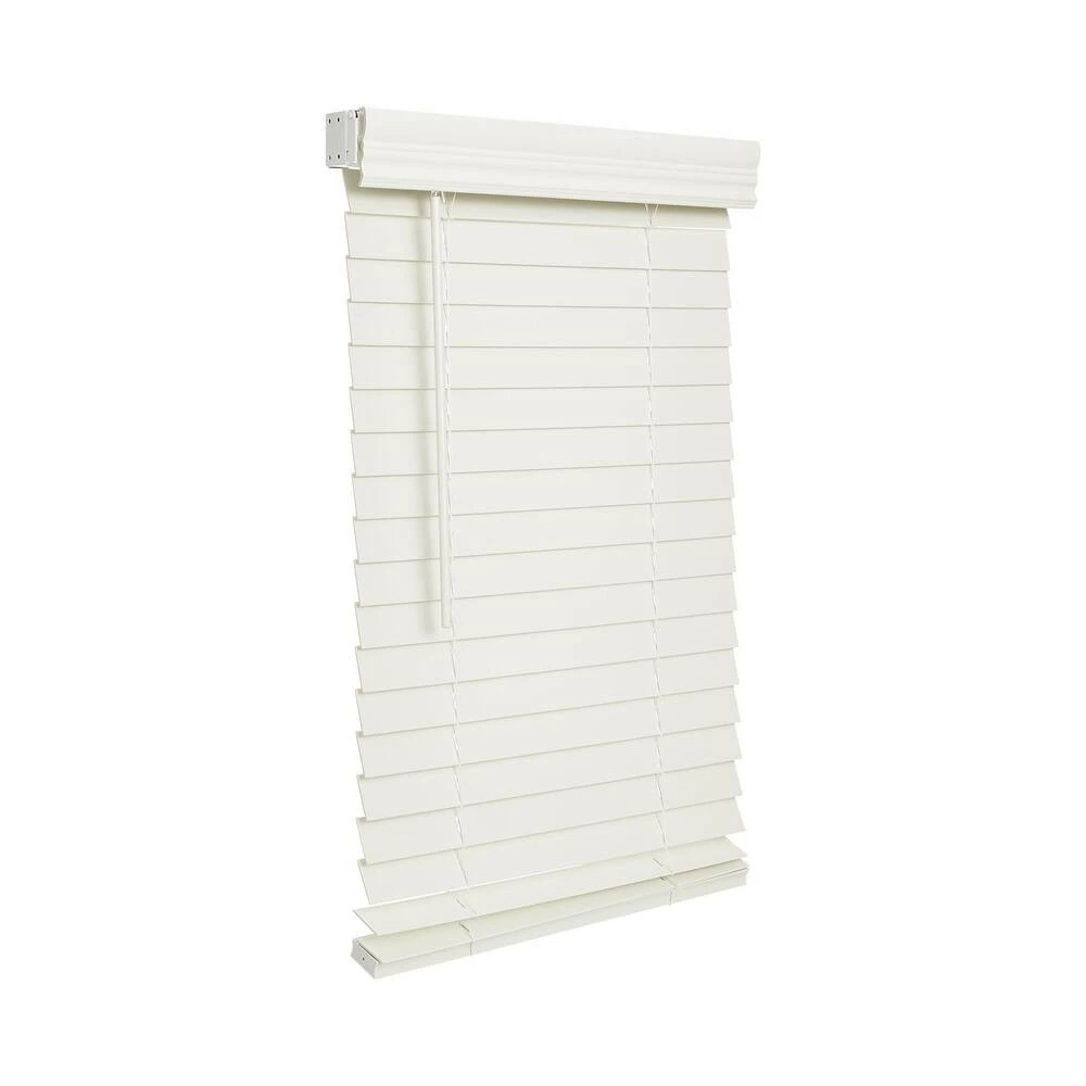 Lotus & Windoware, Inc. FC 66 x 72 x 2 in. Faux Wood Horizontal Cordless Blind in White 1 Lotus & Windoware, Inc. FC 66 x 72 x 2 in. Faux Wood Horizontal Cordless Blind in White