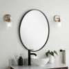 Signature Hardware Amyr 24 in. Oval Vanity Mirror in Gloss Black
