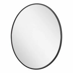 Signature Hardware Amyr 24 in. Oval Vanity Mirror in Gloss Black -Lotus & Windoware, Inc. Shop Query 335