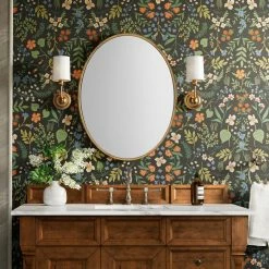 Signature Hardware Amyr 24 in. Oval Vanity Mirror in Gold Leaf 9 Signature Hardware Amyr 24 in. Oval Vanity Mirror in Gold Leaf -Lotus & Windoware, Inc. Shop Query 339