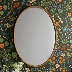 Signature Hardware Amyr 24 in. Oval Vanity Mirror in Gold Leaf 11 Signature Hardware Amyr 24 in. Oval Vanity Mirror in Gold Leaf -Lotus & Windoware, Inc. Shop Query 341