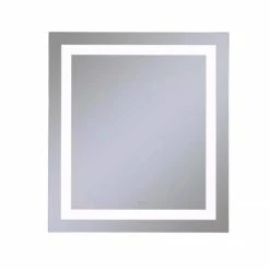 Robern Vitality 30 x 40 in. 4000K Anodized Aluminum Frameless Rectangle Mirror with Light Inset