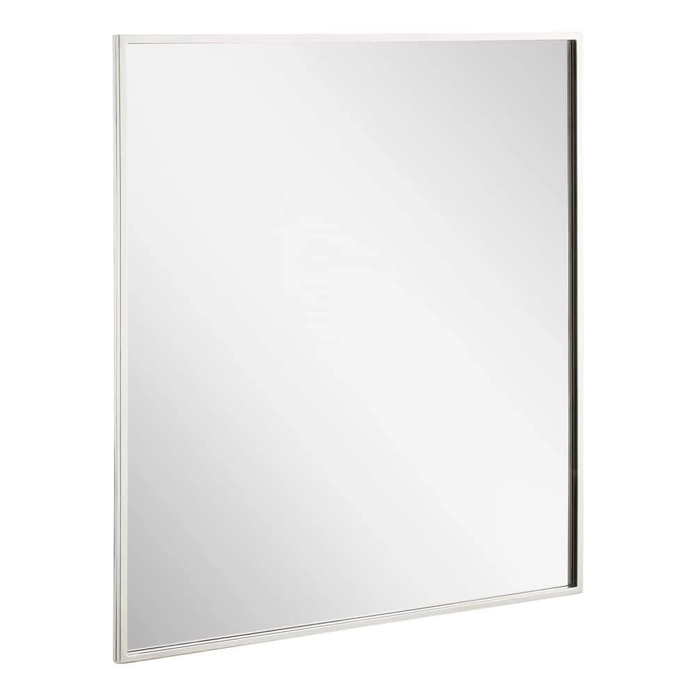 Signature Hardware Carpini 31 in. Square Vanity Mirror in Nickel 3 Signature Hardware Carpini 31 in. Square Vanity Mirror in Nickel - Image 3