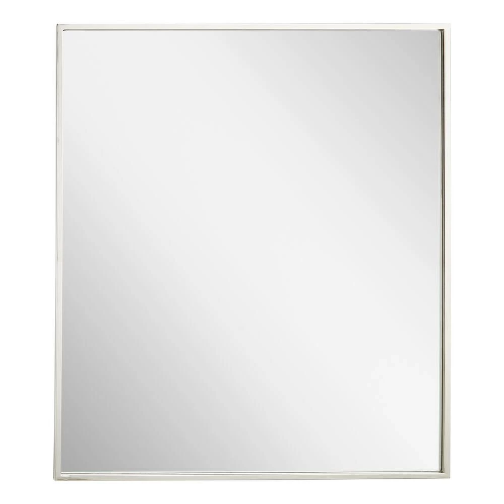 Signature Hardware Carpini 31 in. Square Vanity Mirror in Nickel 4 Signature Hardware Carpini 31 in. Square Vanity Mirror in Nickel - Image 4