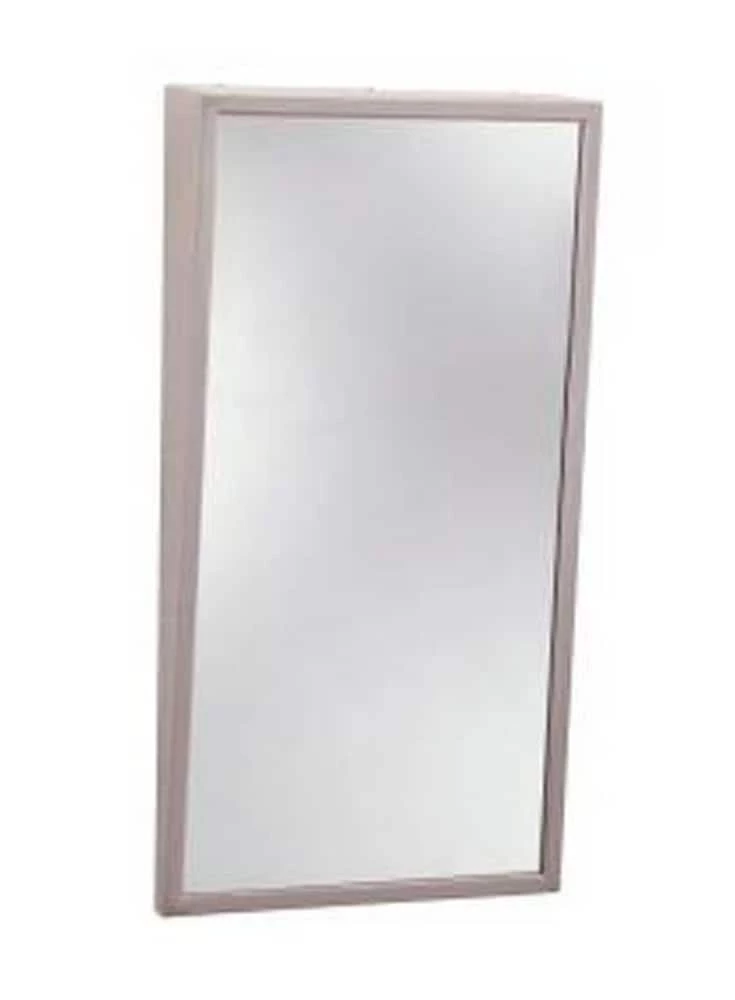 Bobrick 30 x 18 in. Stainless Steel Frame Tilt Glass Mirror 1 Bobrick 30 x 18 in. Stainless Steel Frame Tilt Glass Mirror