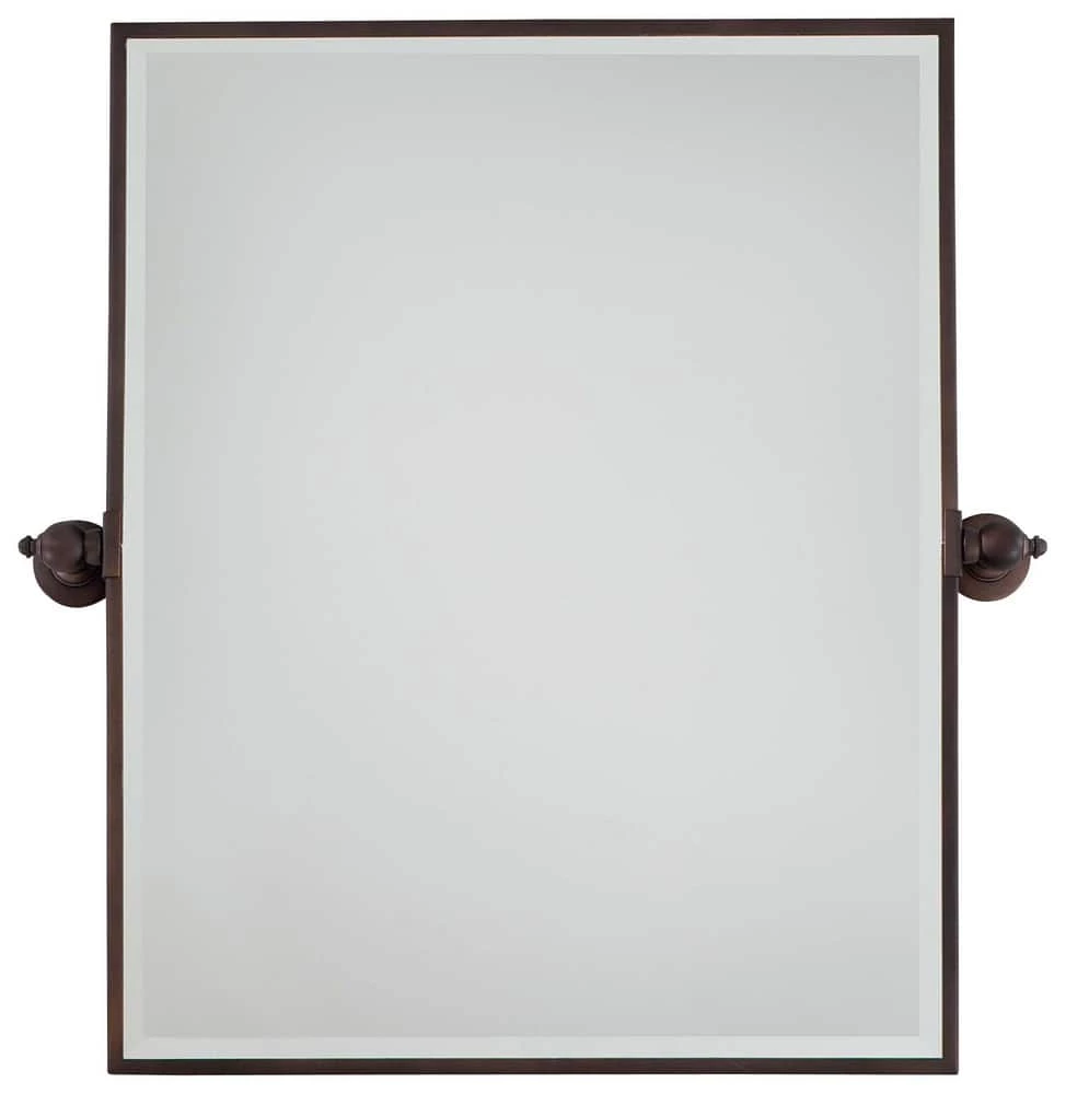 Minka Lavery 30 x 24 in. Rectangle Pivoting Mirror in Dark Brushed Bronze 1 Minka Lavery 30 x 24 in. Rectangle Pivoting Mirror in Dark Brushed Bronze