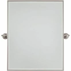 Minka Lavery 30 x 24 in. Rectangle Pivoting Mirror in Brushed Nickel