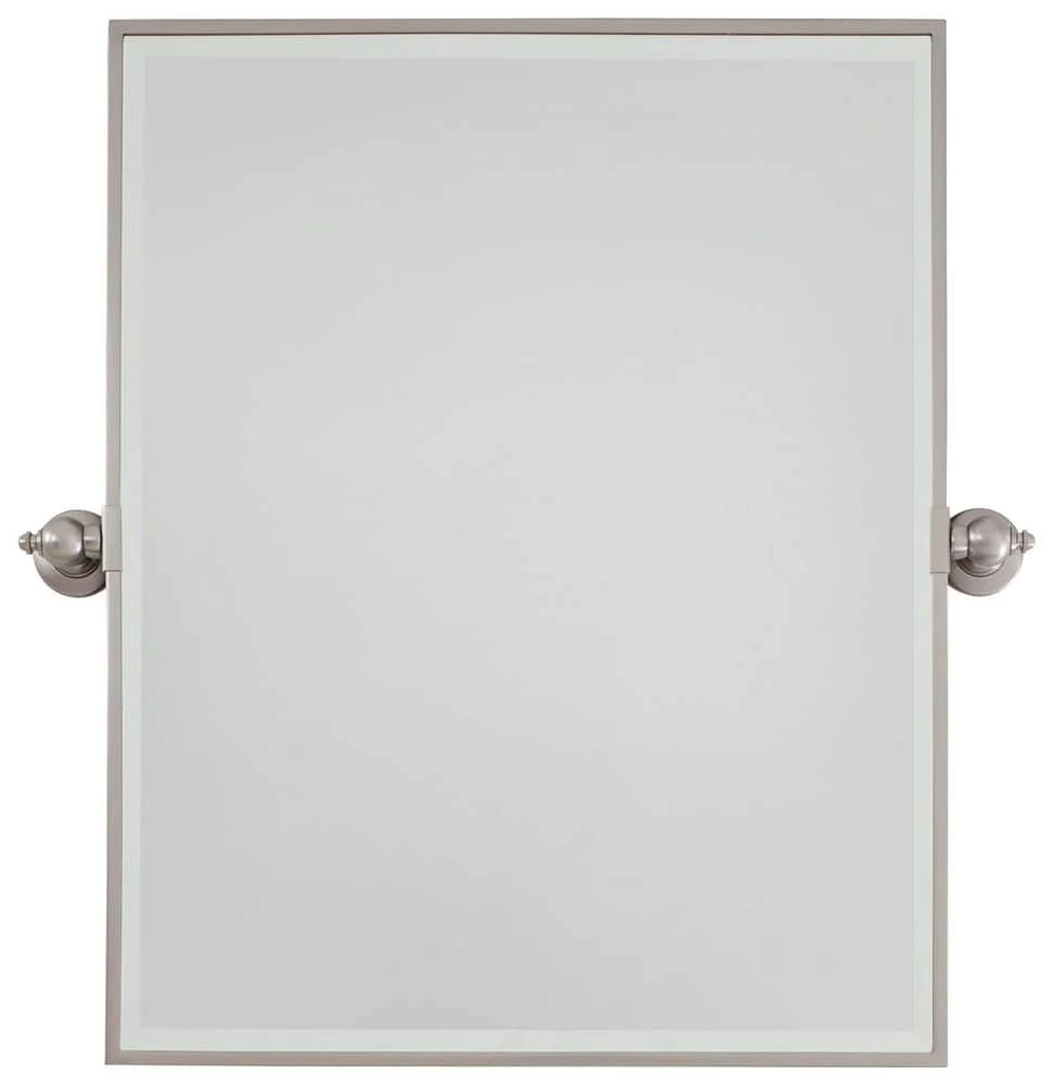 Minka Lavery 30 x 24 in. Rectangle Pivoting Mirror in Brushed Nickel 1 Minka Lavery 30 x 24 in. Rectangle Pivoting Mirror in Brushed Nickel