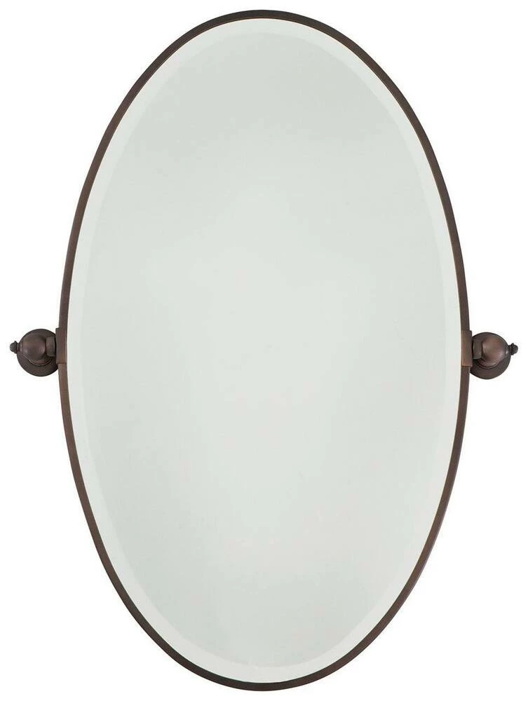 Minka Lavery 36 x 21-1/2 in. Oval Pivoting Mirror in Dark Brushed Bronze 1 Minka Lavery 36 x 21-1/2 in. Oval Pivoting Mirror in Dark Brushed Bronze