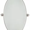 Minka Lavery 36 x 21-1/2 in. Oval Pivoting Mirror in Brushed Nickel