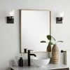 Signature Hardware Dampier 24 in. Rectangle Vanity Mirror in Antique Brass