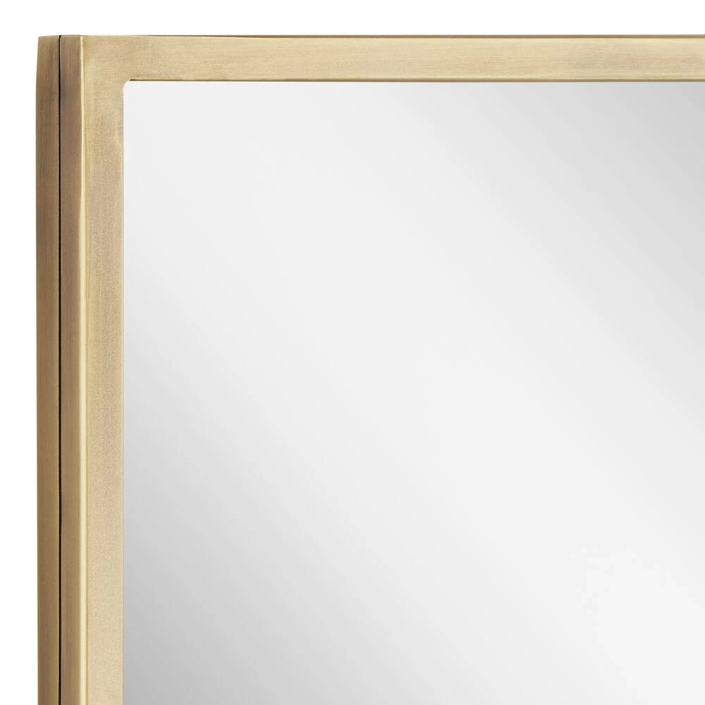 Signature Hardware Dampier 24 in. Rectangle Vanity Mirror in Antique Brass 4 Signature Hardware Dampier 24 in. Rectangle Vanity Mirror in Antique Brass - Image 4