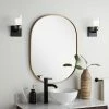Signature Hardware Cocamo 24 in. Oval Vanity Mirror in Antique Brass