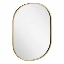 Signature Hardware Cocamo 24 in. Oval Vanity Mirror in Antique Brass -Lotus & Windoware, Inc. Shop Query 536