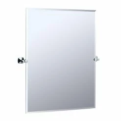 Gatco 31-1/2 x 23-1/2 in. Jewel Rectangular Mirror in Polished Chrome