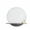 James Martin Vanities 39-3/8 in. Round Mirror in Modern Iron