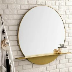 James Martin Vanities 39-3/8 in. Round Mirror in Radiant Gold -Lotus & Windoware, Inc. Shop Query 555