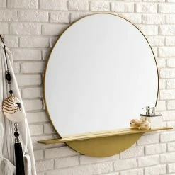 James Martin Vanities 39-3/8 in. Round Mirror in Radiant Gold -Lotus & Windoware, Inc. Shop Query 556