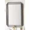Signature Hardware Sethfield 29 in. Iron Vanity Mirror in Black Powder Coat/Gold