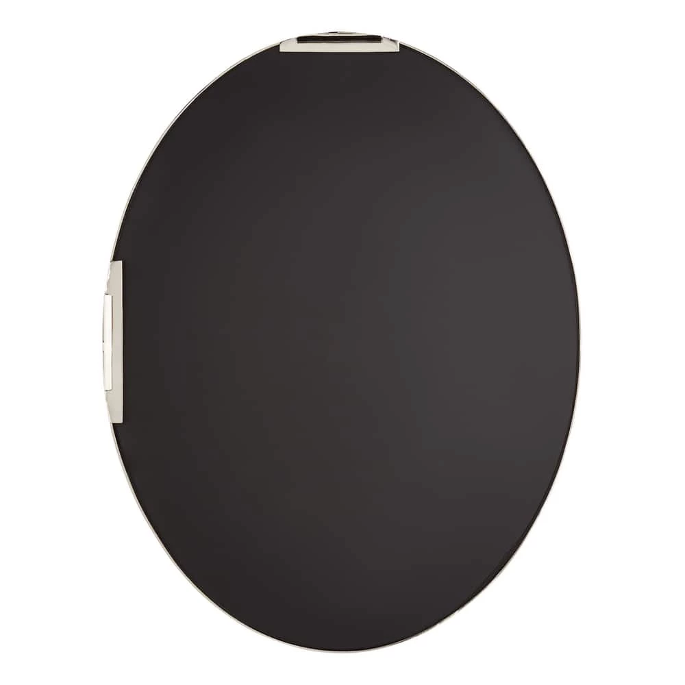 Signature Hardware Amyr 24 in. Oval Vanity Mirror in Nickel 2 Signature Hardware Amyr 24 in. Oval Vanity Mirror in Nickel - Image 2