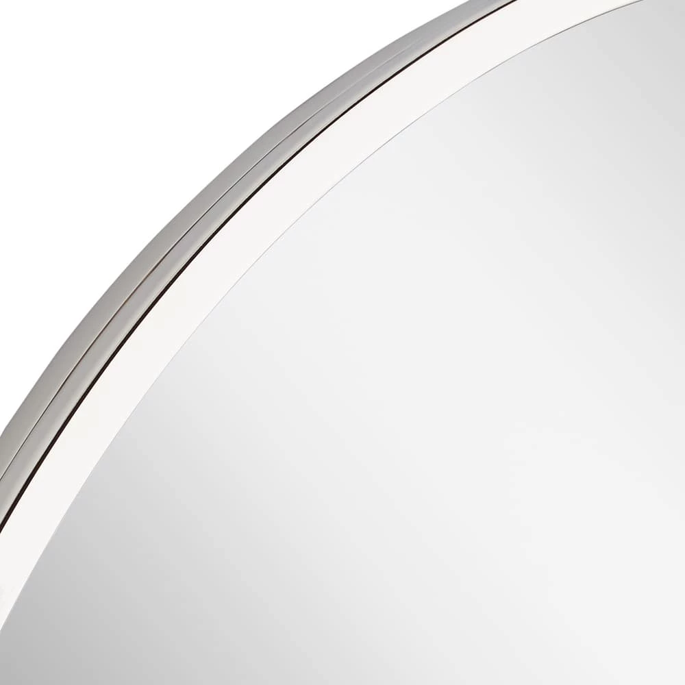 Signature Hardware Amyr 24 in. Oval Vanity Mirror in Nickel 4 Signature Hardware Amyr 24 in. Oval Vanity Mirror in Nickel - Image 4