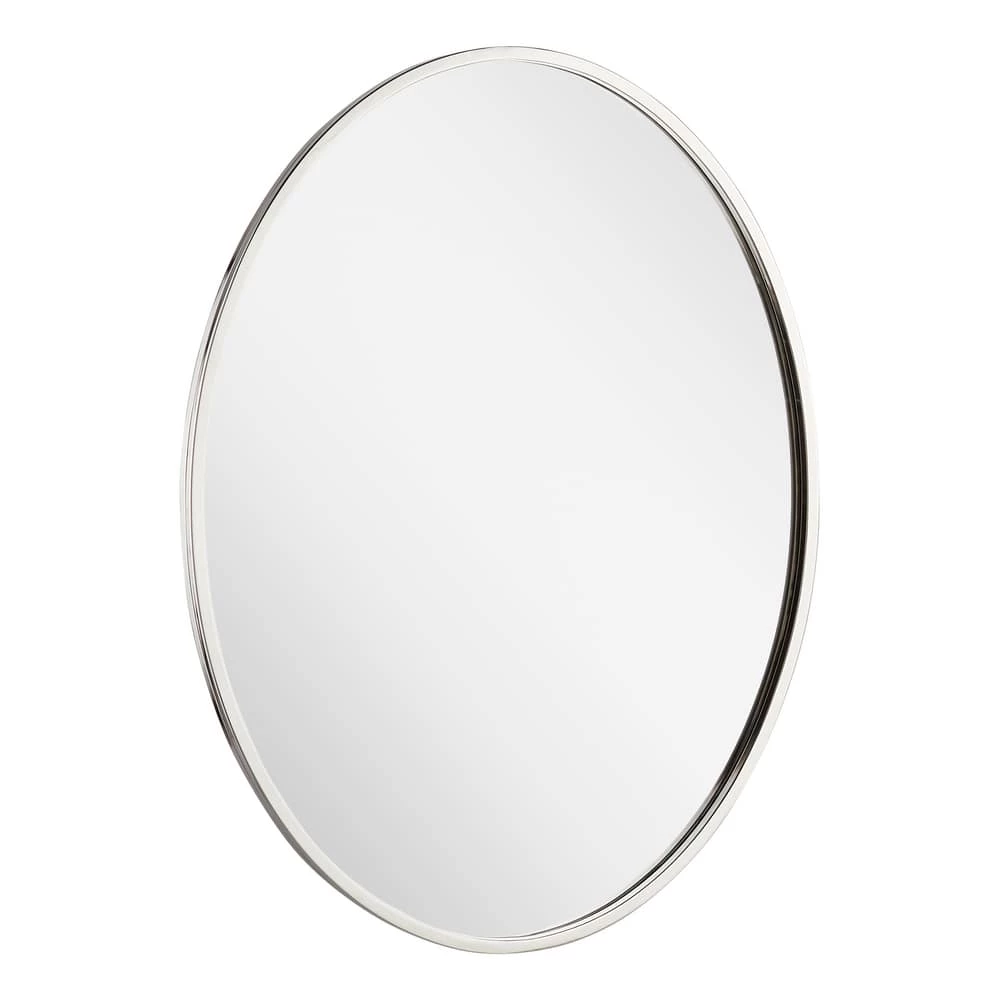 Signature Hardware Amyr 24 in. Oval Vanity Mirror in Nickel 5 Signature Hardware Amyr 24 in. Oval Vanity Mirror in Nickel - Image 5