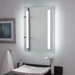 Signature Hardware Curie 27-1/2 x 20 x 1-3/4 in. Lighted Mirror with Touch Sensor