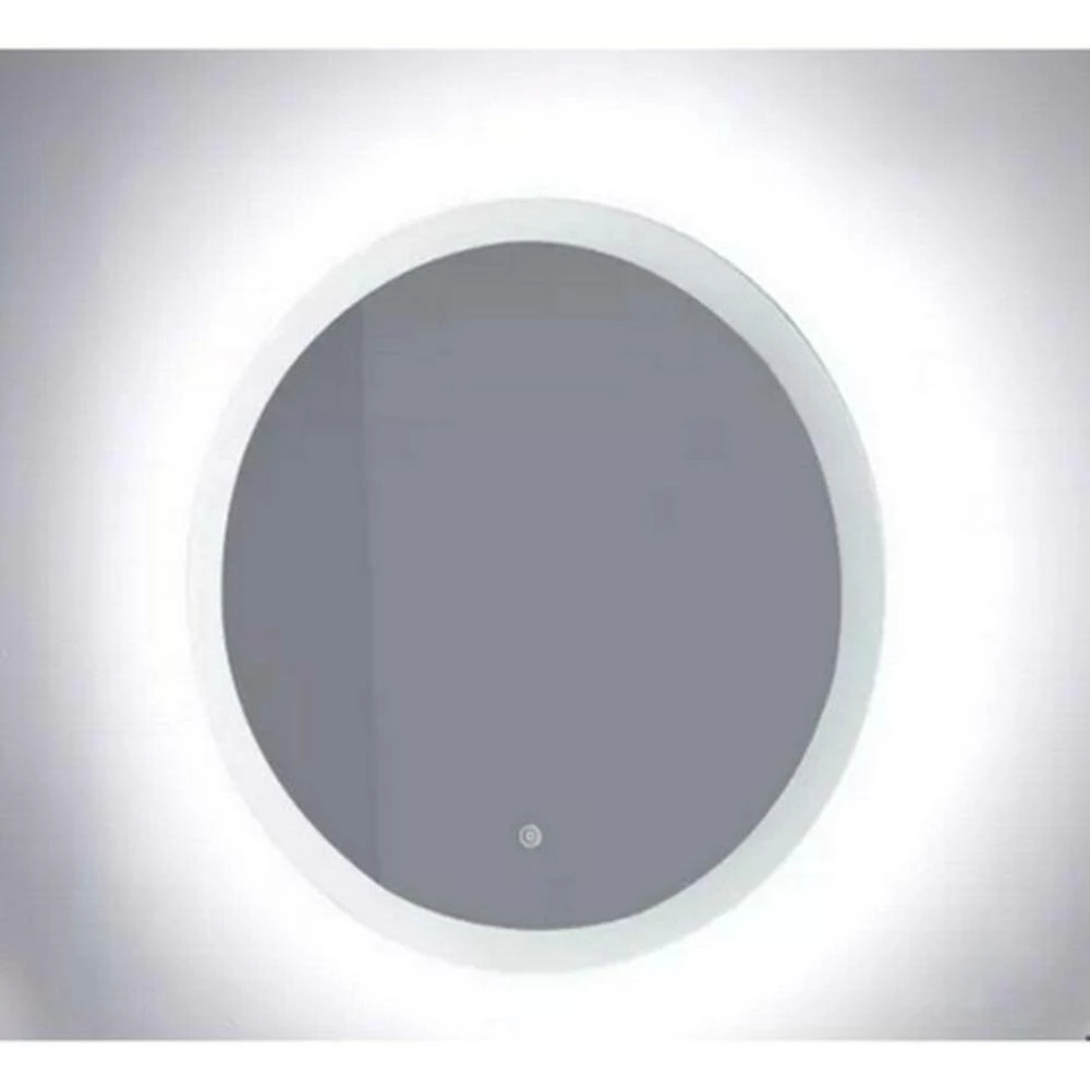 Signature Hardware Morse 22-7/8 in. Round Lighted Mirror with Tunable LED in Silver 1 Signature Hardware Morse 22-7/8 in. Round Lighted Mirror with Tunable LED in Silver