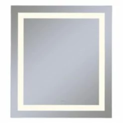 Robern Vitality 24 x 30 in. 2700K Anodized Aluminum Frameless Rectangle Mirror with Light Inset