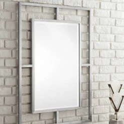 James Martin Vanities 30 in. Rectangular Mirror in Brushed Nickel -Lotus & Windoware, Inc. Shop Query 609