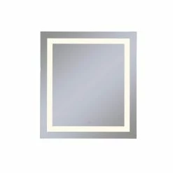 Robern Vitality 36 x 30 in. 2700K Anodized Aluminum Frameless Rectangle Mirror with Light Inset