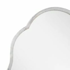Signature Hardware Lucido 22-3/4 x 37-1/4 x 1 in. Irregular Decorative Vanity Mirror in Antique Silver -Lotus & Windoware, Inc. Shop Query 655