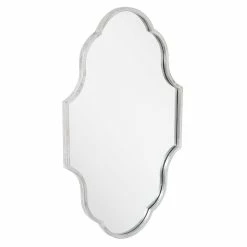 Signature Hardware Lucido 22-3/4 x 37-1/4 x 1 in. Irregular Decorative Vanity Mirror in Antique Silver -Lotus & Windoware, Inc. Shop Query 656